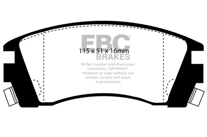 Plaquettes de frein avant EBC 91-93 Nissan NX 2.0 Greenstuff