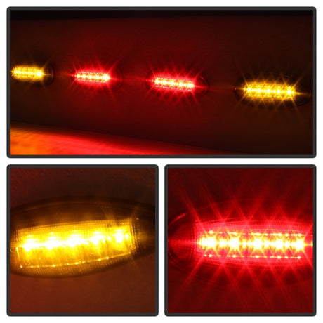 xTune Chevy Silverado 99-13 Dually 2 Red LED Amber LED Side Fender Lights Smoke ACC-LED-GMD99-SL-SM
