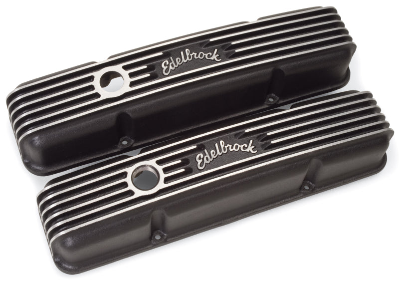 Edelbrock Valve Cover Classic Series Chevrolet 1959-1986 262-400 CI V8 Black