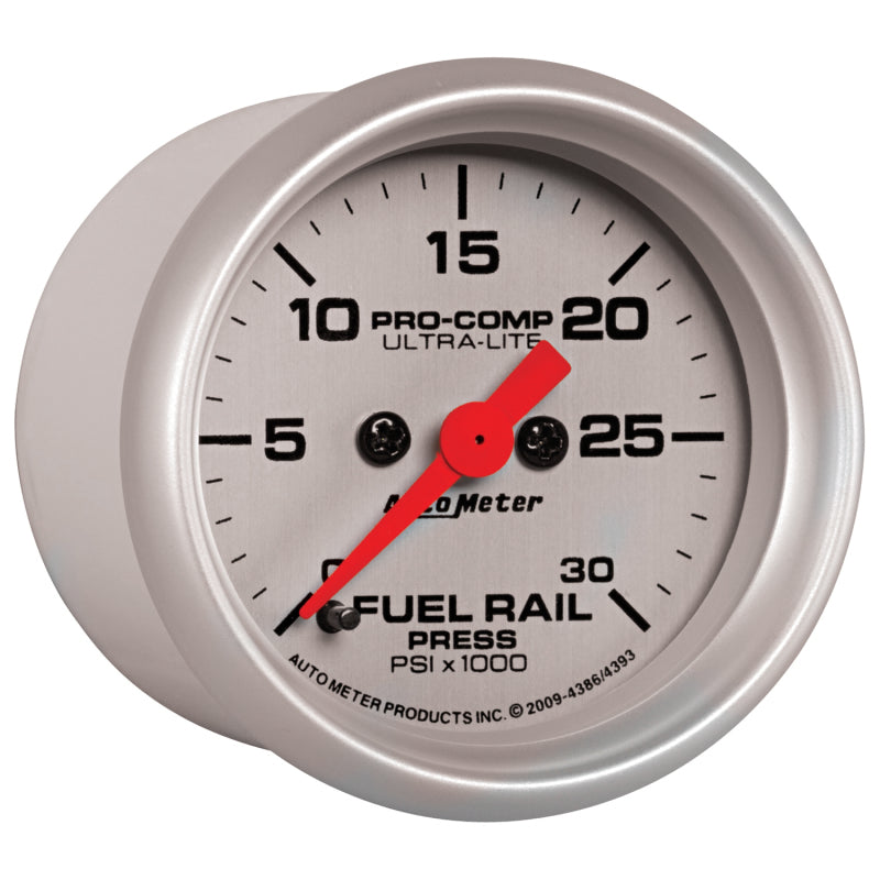 Manomètre AutoMeter pour rail de pression (réacteur 5,9 L) 2-1/16 po 30 000 psi Moteur pas à pas numérique Ul