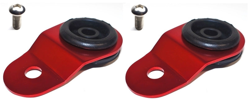 Support de radiateur Torque Solution avec inserts (ROUGE) : Mitsubishi Evolution 7/8/9