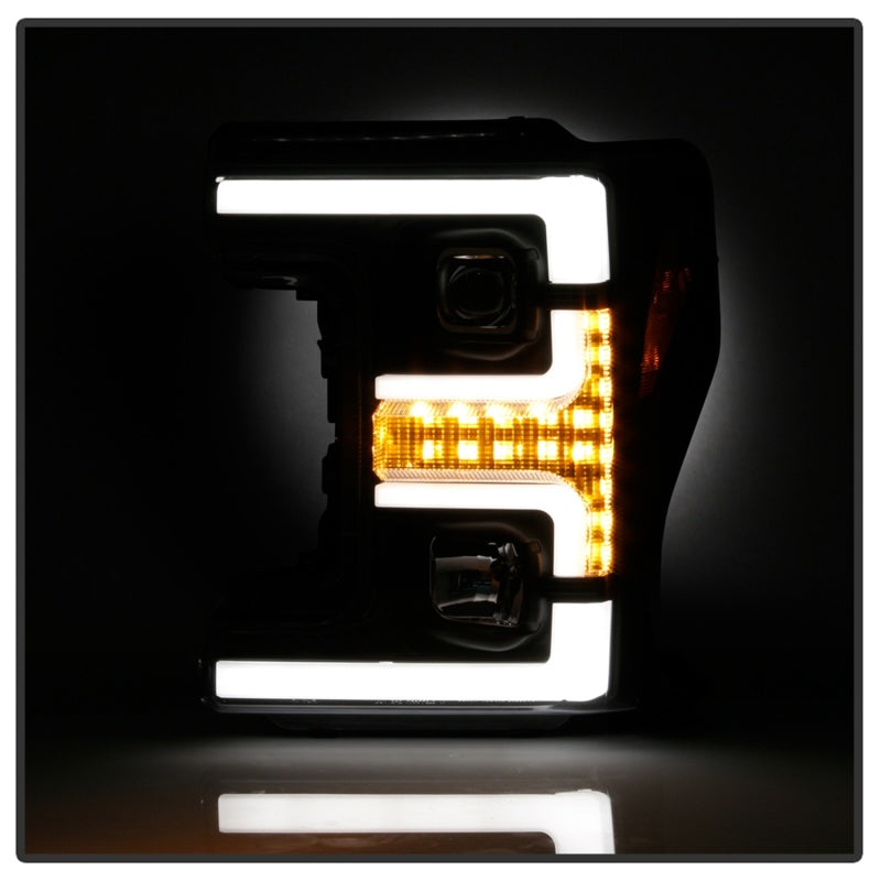Phares de projecteur Spyder Ford F-250/F-350/F450 Super Duty 17-18 Noir PRO-YD-FS17-SBSEQ-BK