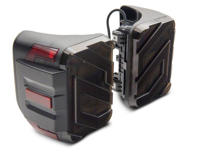 Feux arrière à LED Raxiom 20-23 Jeep Gladiator JT Axial Series - Boîtier noir (lentille fumée)