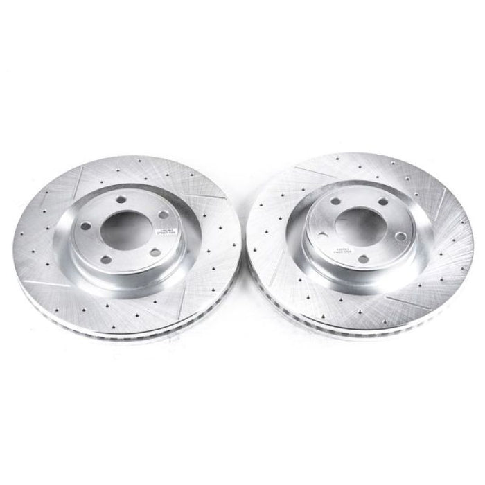 Power Stop 07-15 Ford Edge Front Evolution Drilled & Slotted Rotors - Pair