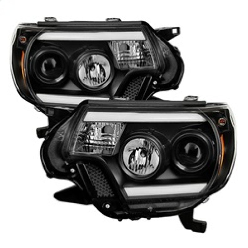 Phares de projecteur Spyder Toyota Tacoma 12-15 Barre lumineuse DRL Noir PRO-YD-TT12-LBDRL-BK