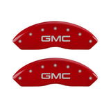 MGP 4 Caliper Covers Engraved Front & Rear GMC Red Finish Silver Char 2011 GMC Savana 2500