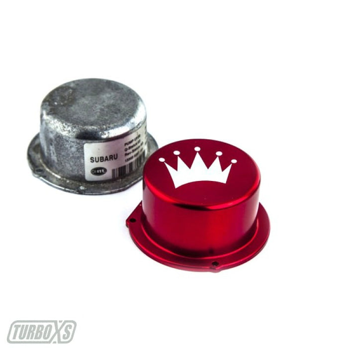 Couvercle de pompe à vide en aluminium billette pour Subaru WRX Turbo XS 15-16 - Rouge