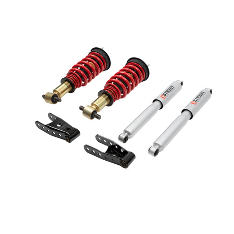 Kit de suspension à ressorts Belltech 07-18 GM Sierra 1500 toutes cabines/caisse courte F -1 po à -3 po / R 2 po à -2 po 2/4 roues motrices