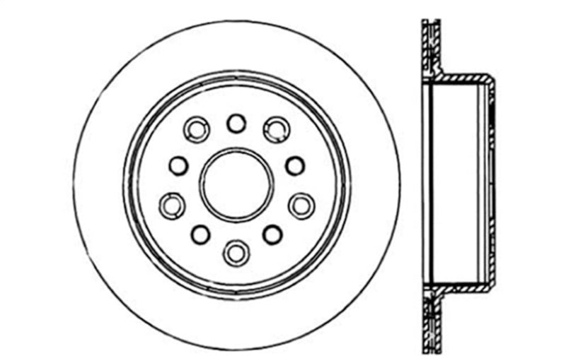 Rotor arrière gauche rainuré et percé StopTech 5/93-98 Toyota Supra