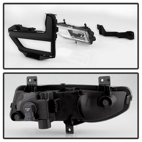 Feux antibrouillard OEM Spyder 17-18 Nissan Rogue (ne conviennent pas aux modèles Sport) avec interrupteur - Transparent (FL-NR2017-C)