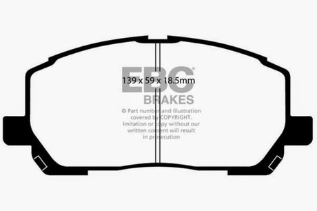 Plaquettes de frein avant EBC 00-03 Toyota Highlander 2.4 2WD Ultimax2