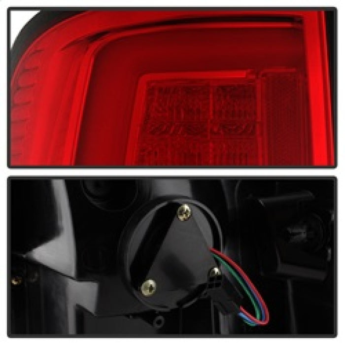 Feux arrière à DEL Spyder 13-14 Dodge Ram 1500 - Rouge transparent ALT-YD-DRAM13V2-LED-RC