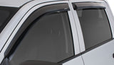 Déflecteur de vent latéral Tape-Onz pour camionnette à cabine multiplace Chevy Silverado 1500 2014-2018 Stampede 4 pièces - Fumé