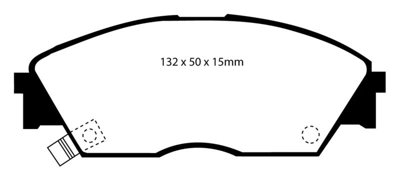 Plaquettes de frein avant EBC 90-92 Honda Civic CRX 1.6 Si Yellowstuff