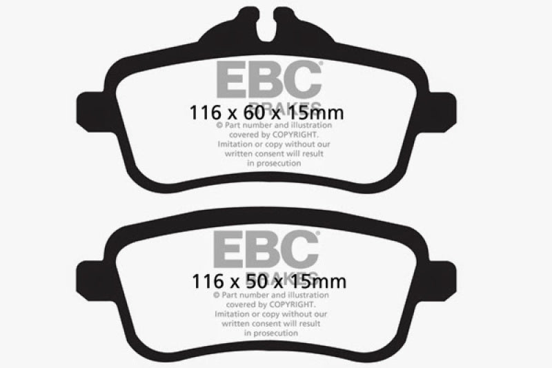 Plaquettes de frein arrière EBC 14+ Mercedes-Benz CLA45 AMG 2.0 Turbo Yellowstuff