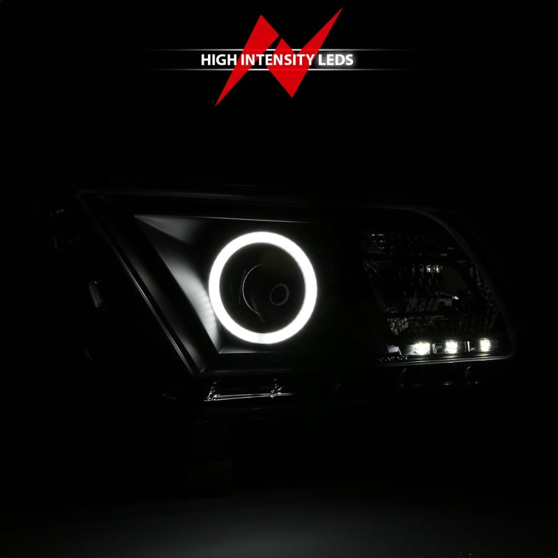 Phares de projecteur ANZO 2010-2014 Ford Mustang avec halo noir (CCFL)