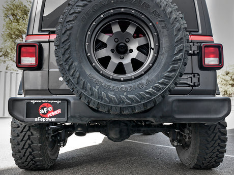 Système d'échappement Hi-Tuck aFe MACH Force-Xp Axle-Back avec embout noir pour Jeep Wrangler (JL) V6 3,6 L 18-19