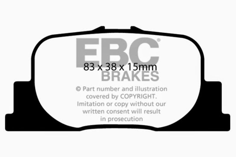 Plaquettes de frein arrière EBC 00-01 Lexus ES300 3.0 Yellowstuff