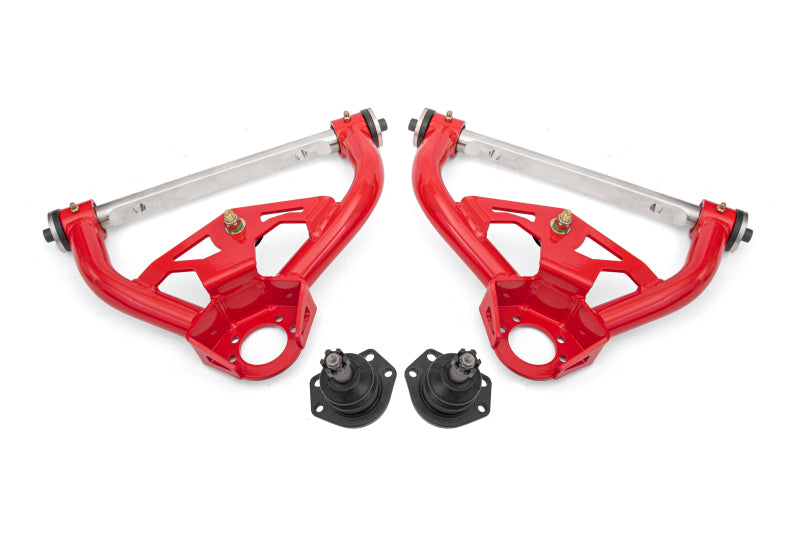 Bras de suspension supérieurs non réglables BMR 78-87 GM G-Body, rotule standard en Delrin - Rouge