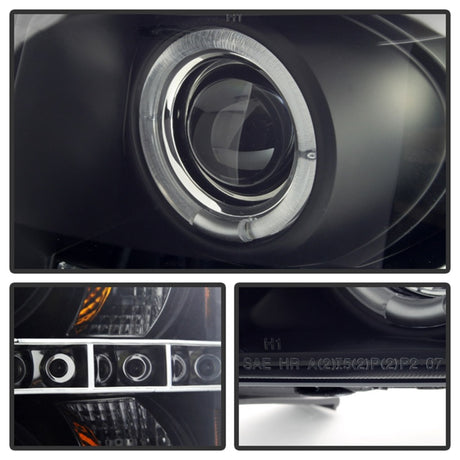 Phares de projecteur Spyder Chevy Silverado 1500/2500 07-13 LED Halo LED Blk Smke PRO-YD-CS07-HL-BSM