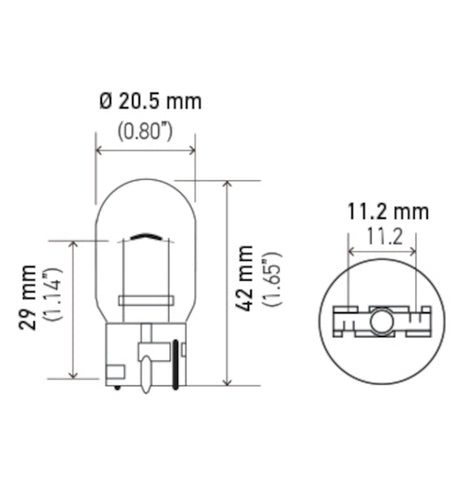 Ampoule Hella 7440 12V 21W W3X16d T6.5