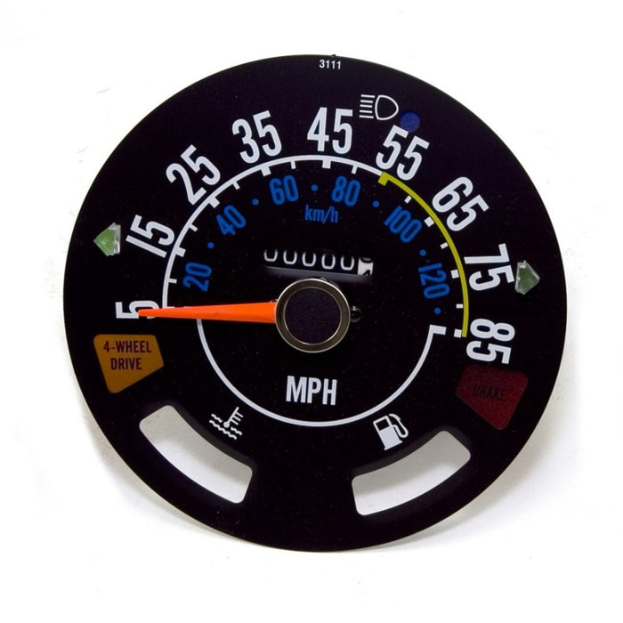 Compteur de vitesse Omix 5-85 MPH 80-86 modèles Jeep CJ