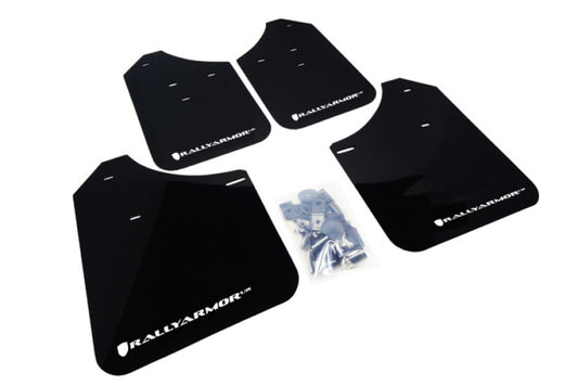 Rally Armor 02-07 Subaru WRX/STI/RS/2.5i (Wagons Req. Mod.) Black UR Mud Flap w/ White Logo