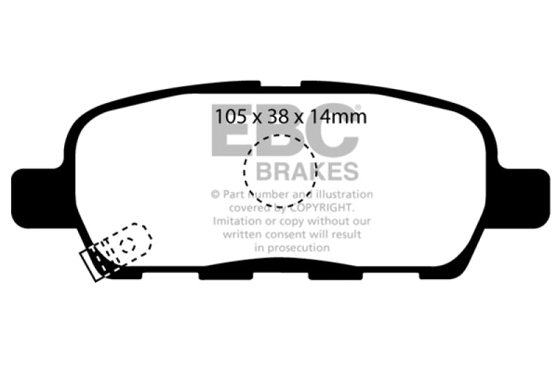 EBC 07-08 Infiniti G35 3.5 Sport Bluestuff Rear Brake Pads