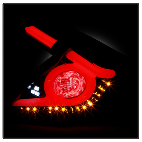 Feux arrière à LED Spyder 16-19 pour Honda Civic 5 portes à hayon - Chrome noir (ALT-YD-HC16HB-BC)