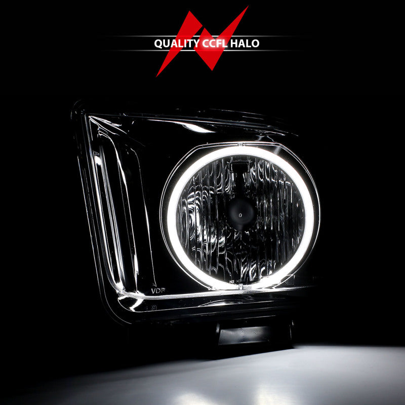 Phares en cristal ANZO 2005-2009 Ford Mustang avec halo noir (CCFL)