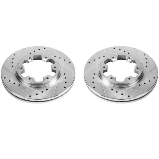 Power Stop 85-86 Nissan 720 Front Evolution Drilled & Slotted Rotors - Pair