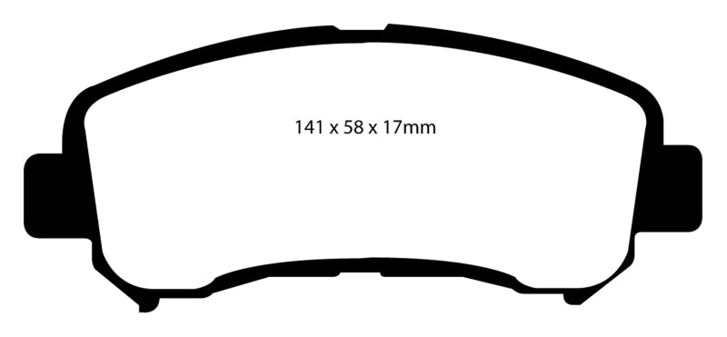 Plaquettes de frein avant EBC 08-09 Nissan Rogue 2.5 Greenstuff