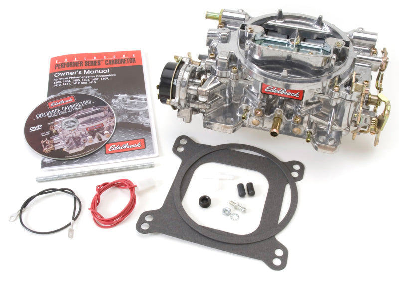 Carburateur Edelbrock Performer Series 4 corps 600 CFM starter électrique finition satinée