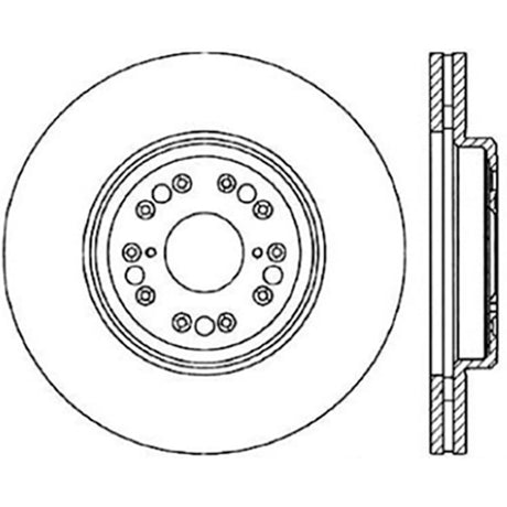 Rotor avant droit StopTech Sport à fente (CRYO) 95-00 Lexus LS