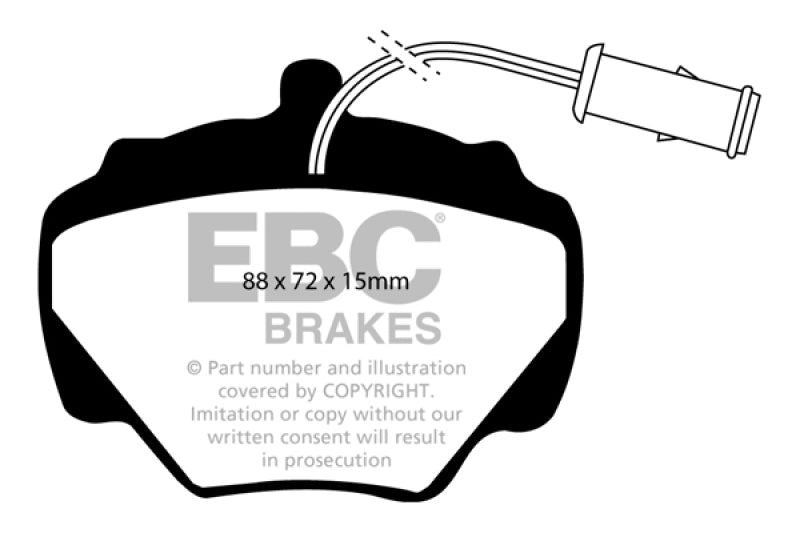 Plaquettes de frein arrière EBC 92-97 Land Rover Defender Yellowstuff