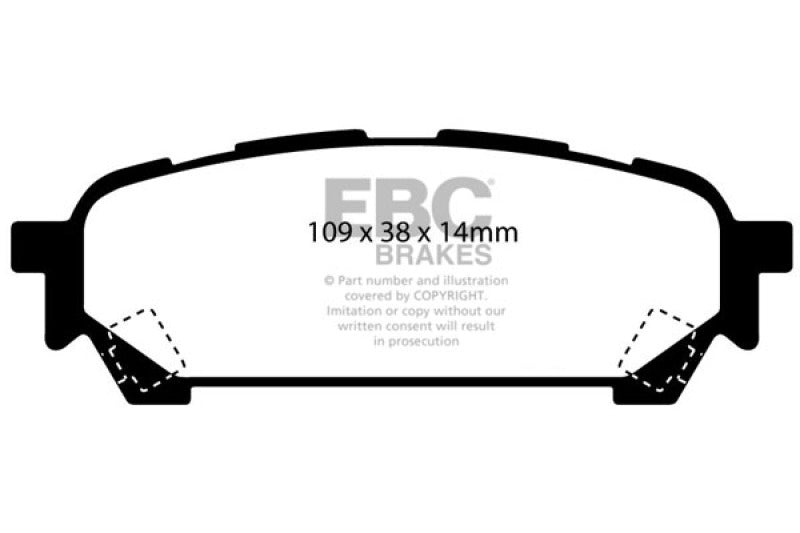 Plaquettes de frein arrière EBC 04-06 Saab 9-2X 2.0 Turbo Ultimax2