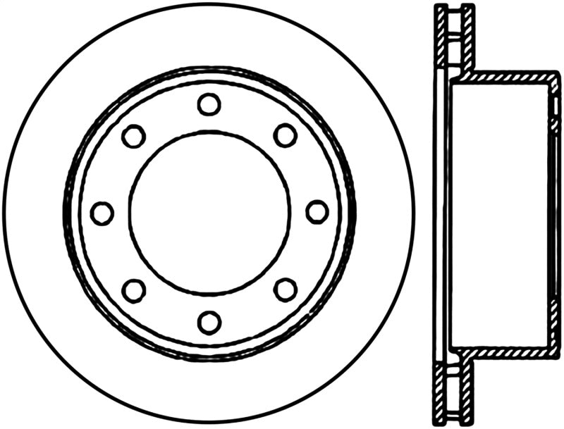 Rotor CRYO fendu arrière gauche StopTech Power Slot 00-05 Ford Excursion / 01-04 F250 2WD/4WD