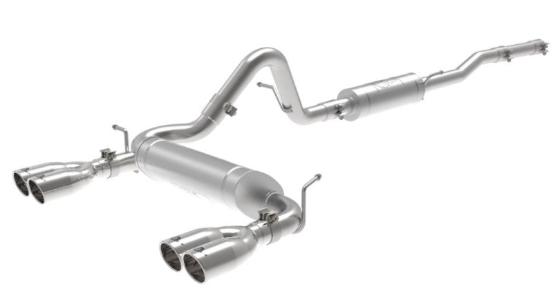 Échappement arrière de catalyseur aFe Vulcan Series 2,5 pouces 304SS 07-18 Jeep Wrangler (JK) V6-3,6/3,8 L avec embouts polis