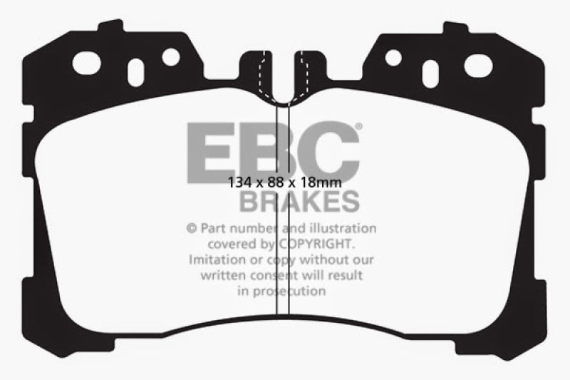 Plaquettes de frein avant EBC 07+ Lexus LS460 4.6 Yellowstuff