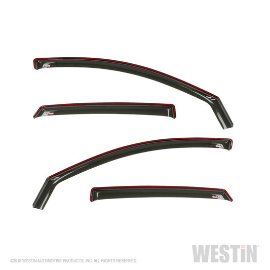 Westin 2018-2019 Honda Accord Sedan Wade In-Channel Wind Deflector 4pc - Smoke