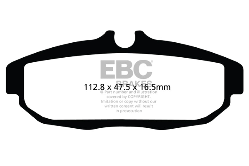 Plaquettes de frein arrière EBC 12 pour Ford Mustang 5.8 Supercharged (GT500) Shelby Ultimax2