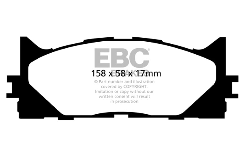 Plaquettes de frein avant EBC 13+ Lexus ES300h 2.5 Hybrid Ultimax2