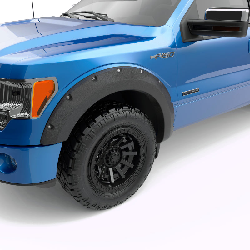 Élargisseurs d'aile de style boulon EGR 09-14 Ford F150 67 po / 78,8 po (ensemble de 4) - Noir texturé