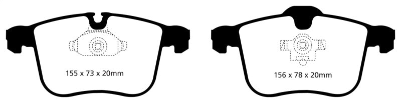 Plaquettes de frein avant Redstuff EBC 06-11 Saab 9-3 2.0 Turbo (Aero)