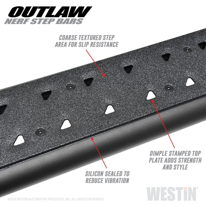 Marchepieds Westin 15-20 Ford F-150 SuperCab / 17-20 F-250/350 SuperCab Outlaw Nerf - Noir texturé