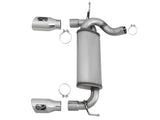 Échappement arrière aFe Rebel Series 2,5 pouces 409 SS avec embouts polis 07+ Jeep Wrangler (JK) V6 3,6 L/3,8 L