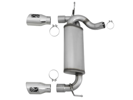 Échappement arrière aFe Rebel Series 2,5 pouces 409 SS avec embouts polis 07+ Jeep Wrangler (JK) V6 3,6 L/3,8 L