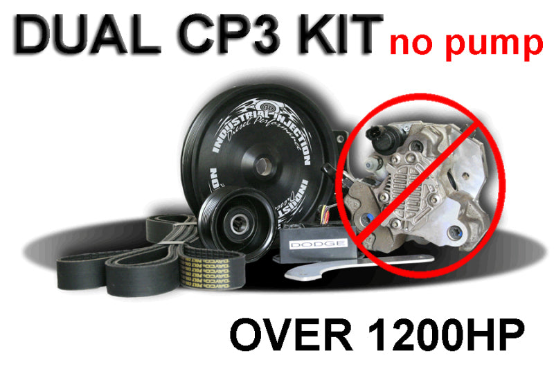Kit d'injection industrielle 2003-13 Dodge 5.9L CR Dual Cp3 Dodge 1200+ Hp (kit uniquement)