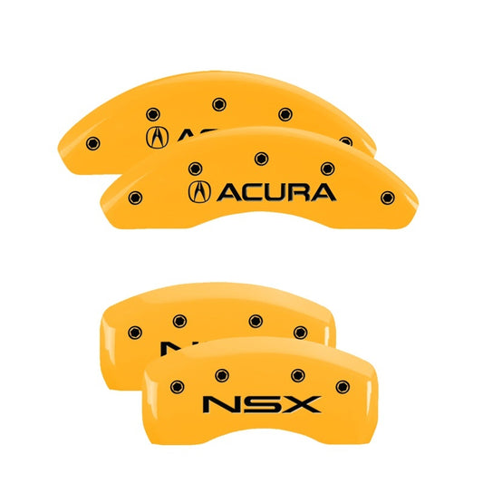 MGP 4 Caliper Covers Engraved Front & Rear MGP Yellow finish black ch