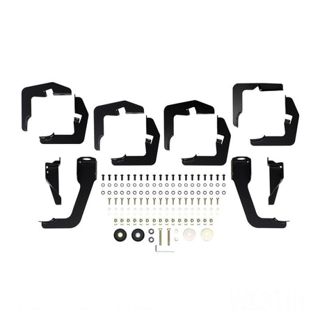 Westin 2007-2018 Toyota Tundra D-Cab (lit de 6,5 pieds) PRO TRAXX 5 WTW Barres de marche ovales Nerf - Noir